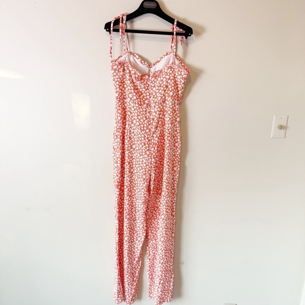 MNG Floral Pink Jumpsuit M - Picture 6 of 15